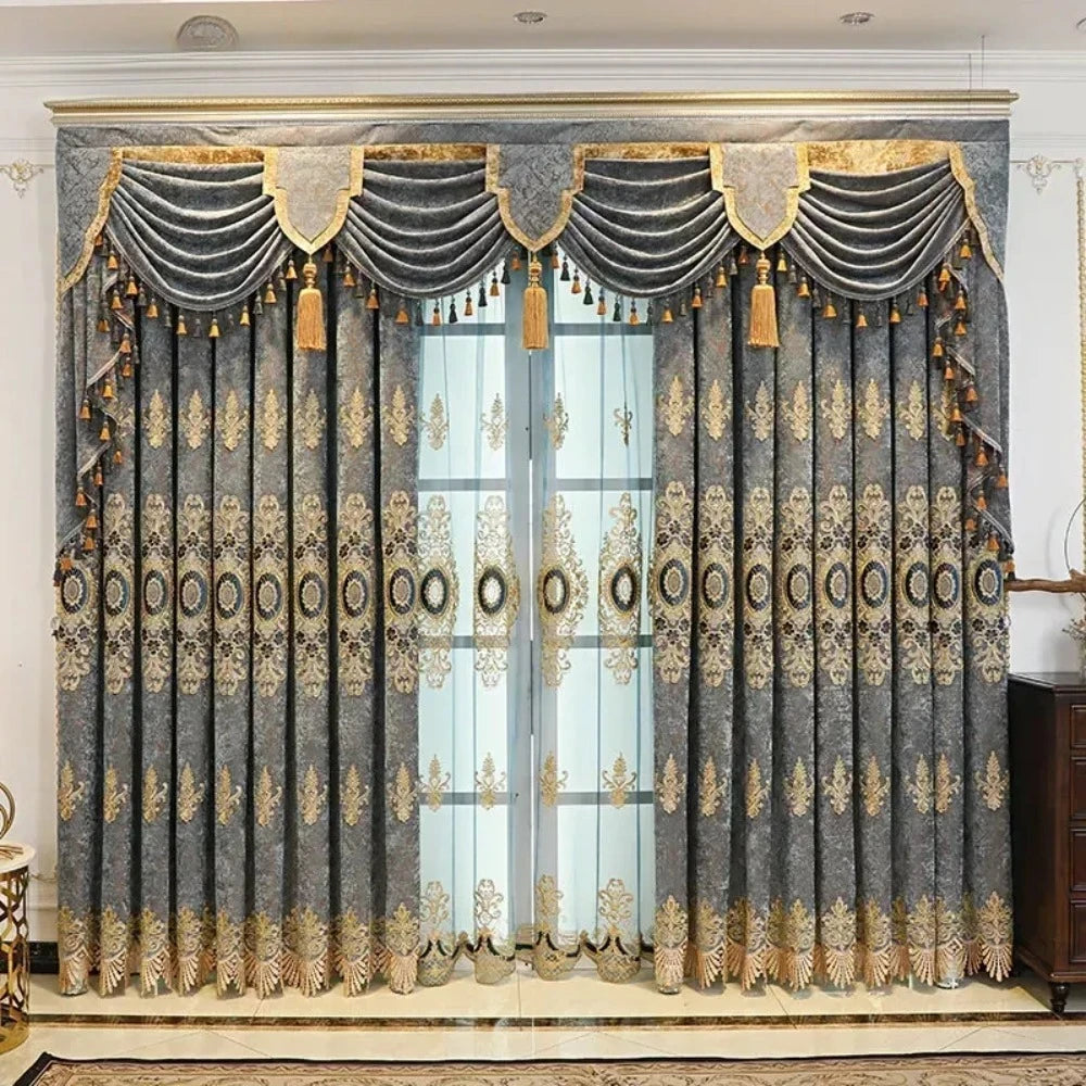 Luxury Embroidered Window Curtains