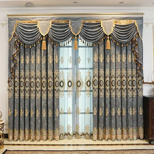 Luxury Embroidered Window Curtains