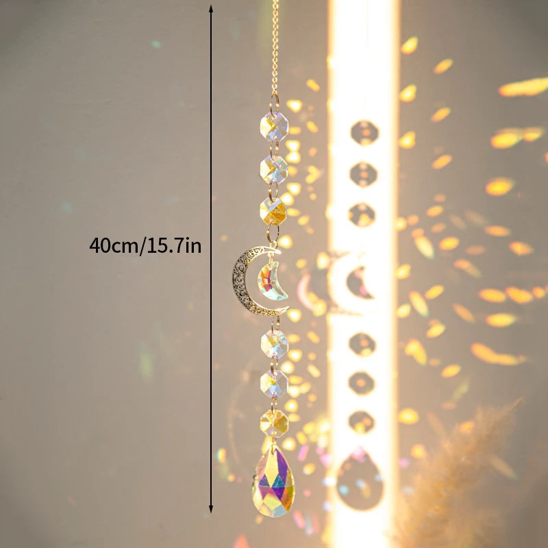 Crystal Suncatcher Wind Chime Hanging Pendant