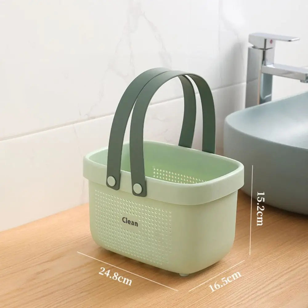 Large Capacity Plastic Storage Basket with Handle