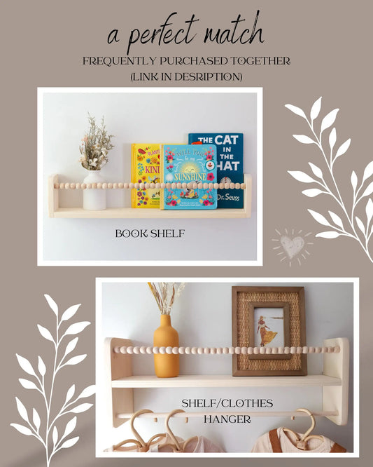 Wall-Mounted Kids Floating Bookshelf