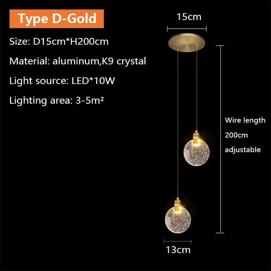Crystal LED Pendant Light