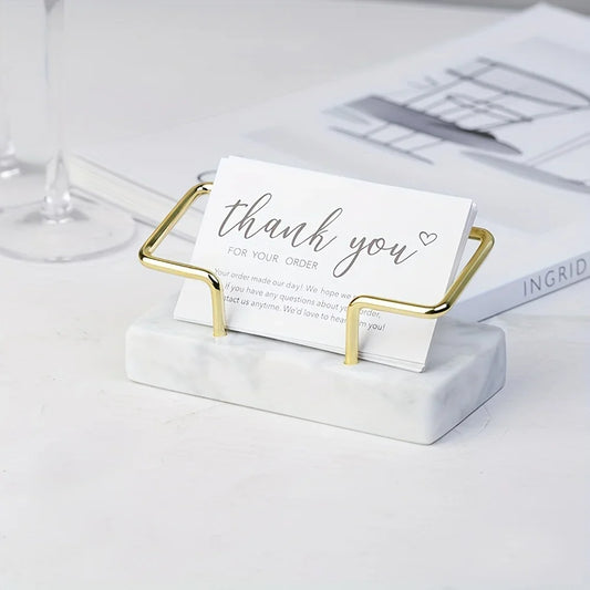 Elegant Marble Business Card Holder