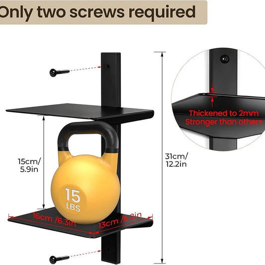 Modern Wall-Mounted Metal Bookshelf