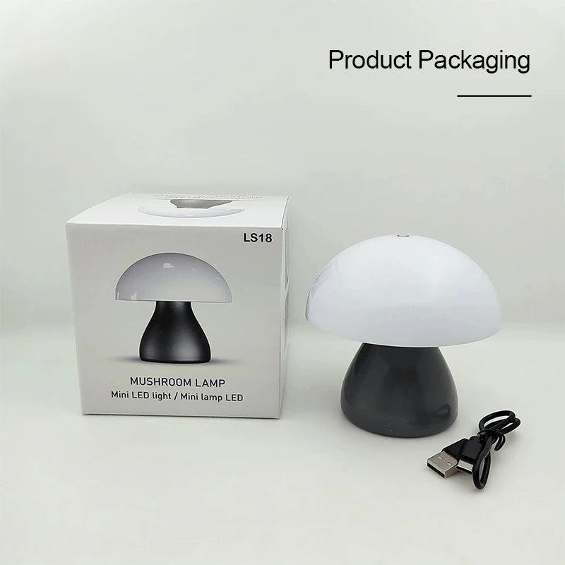 Rechargeable Mushroom LED Touch Night Light