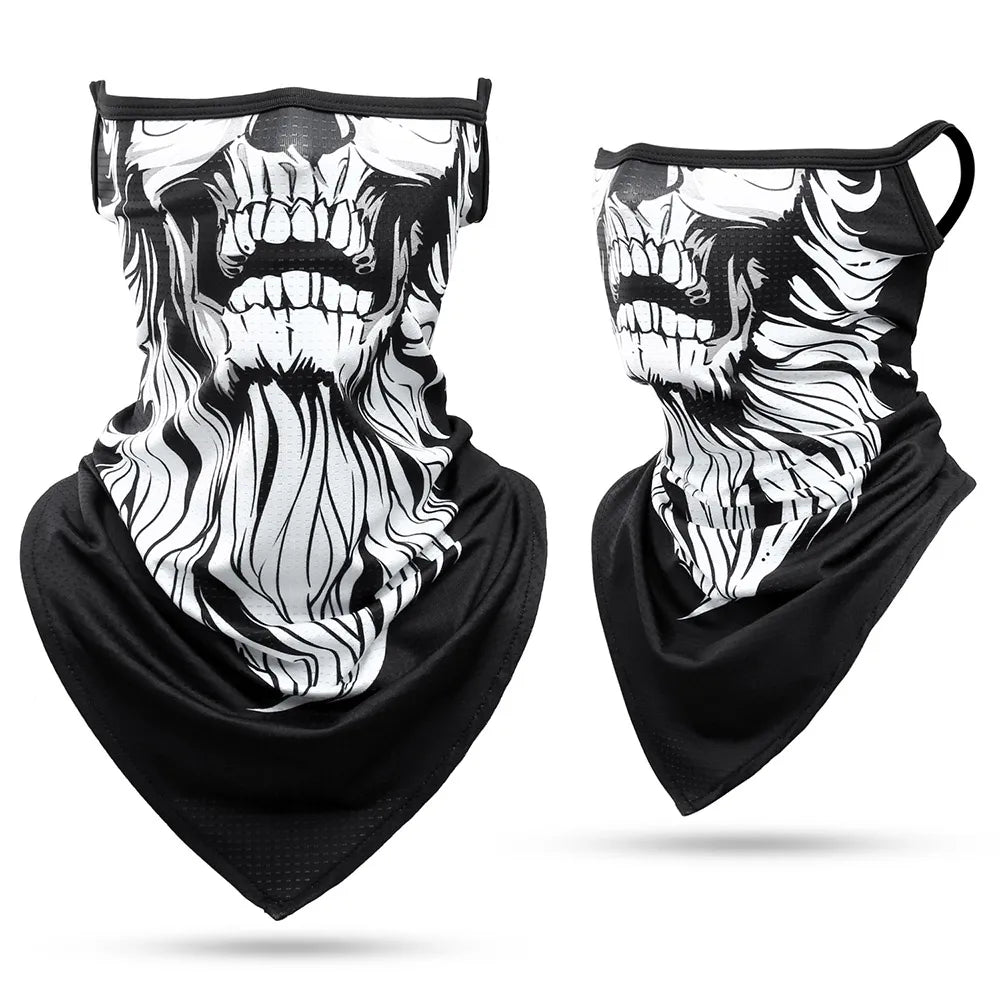 Skull Print Neck Gaiter Mask