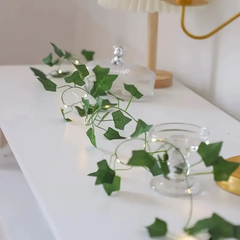 Solar LED Ivy Leaf String Lights