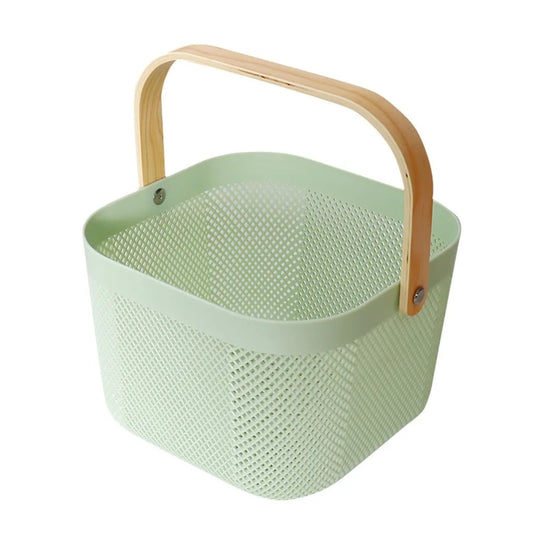 Large Capacity Plastic Storage Basket with Handle