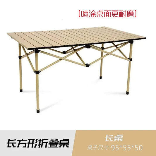 Adjustable Folding Camping Table with Storage Pocket