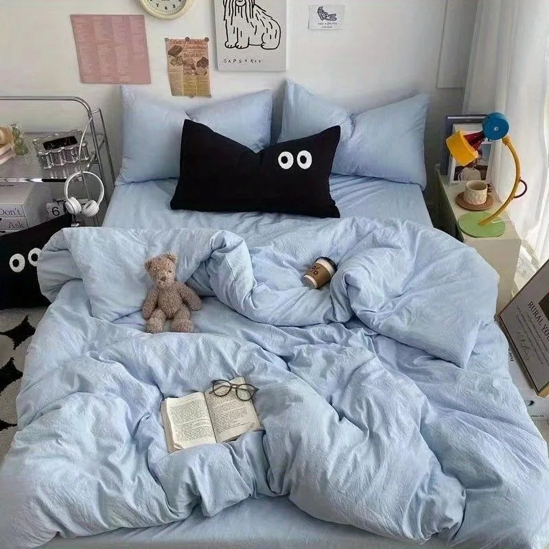 Cute Duvet Cover Set with Bed Sheet & Pillowcases