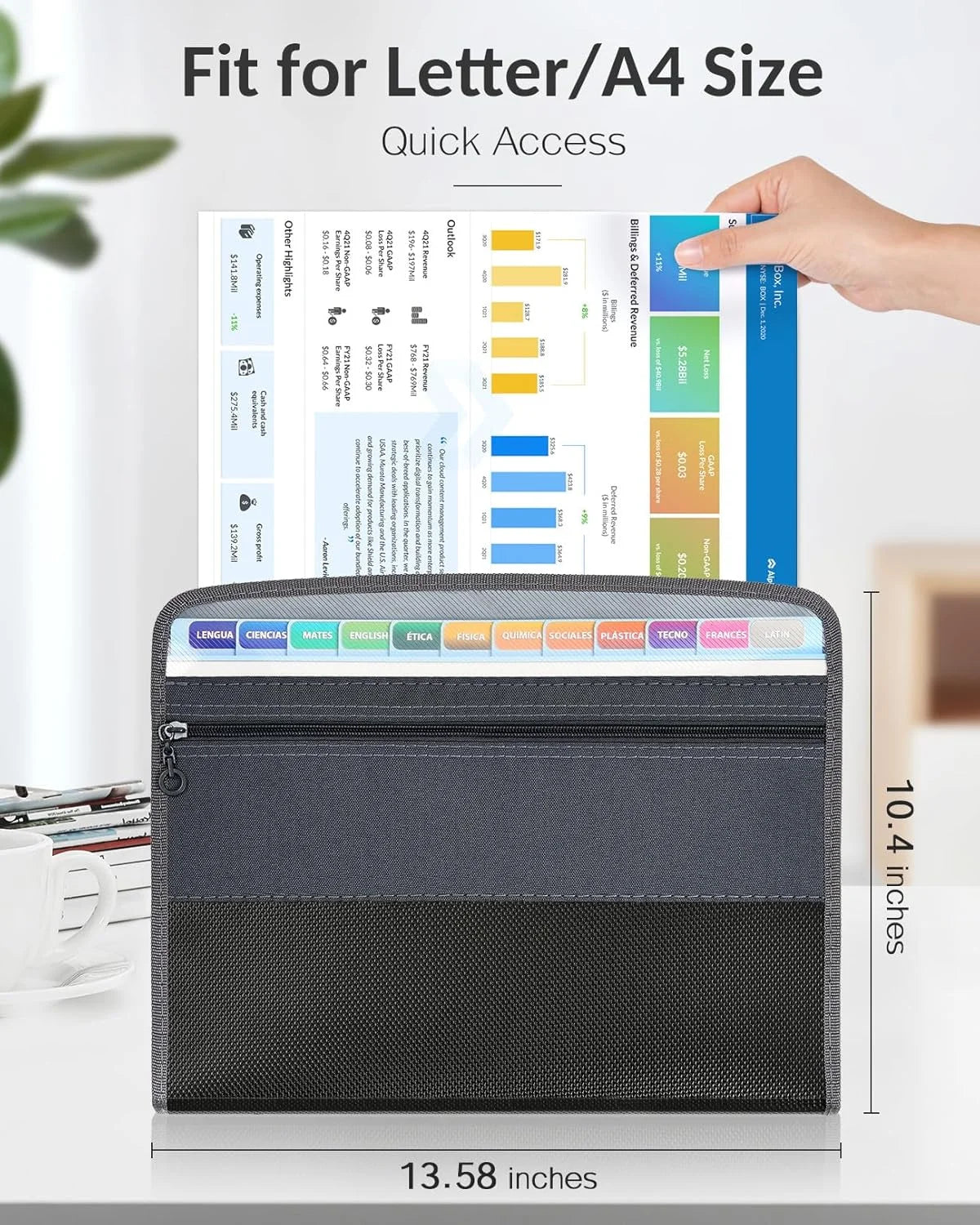 13-Pocket Zipper File Organizer