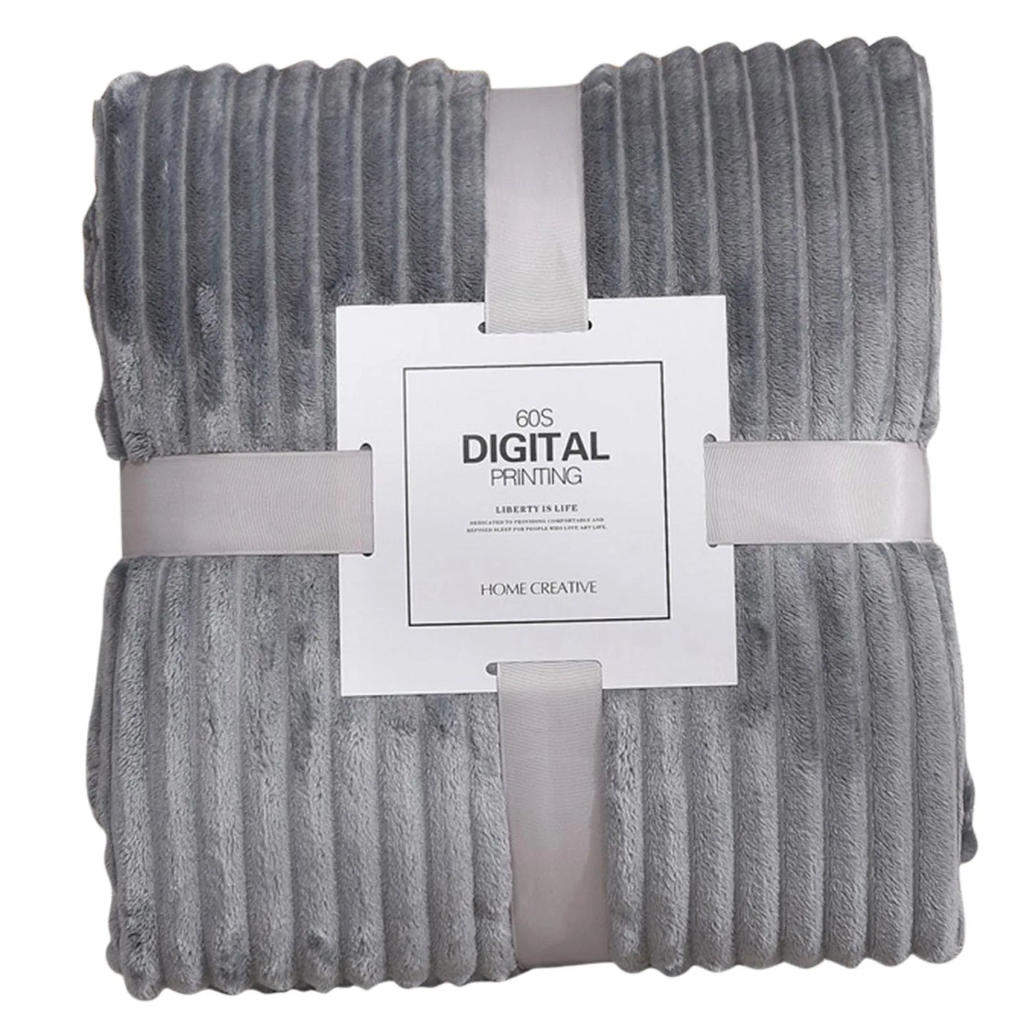 Striped Flannel Throw Blanket