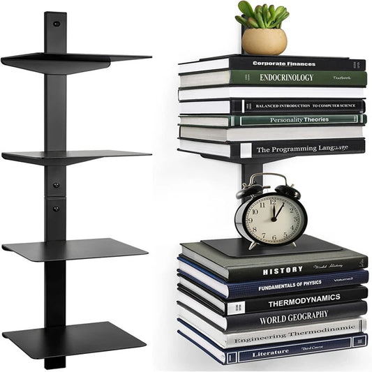 Modern Wall-Mounted Metal Bookshelf