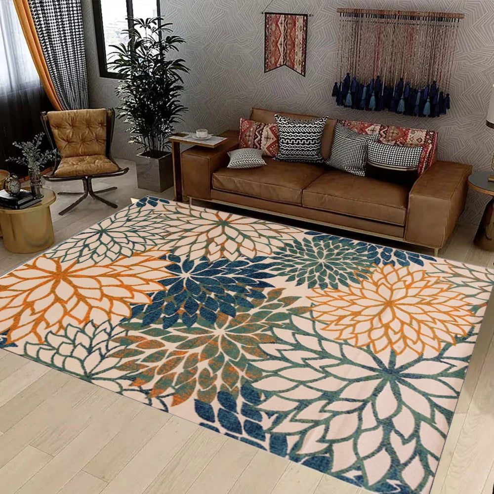 Tropical Botanical Outdoor Area Rug