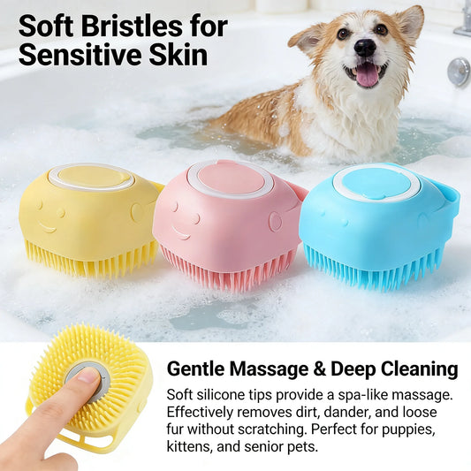 2-in-1 Pet Bath Massage Brush