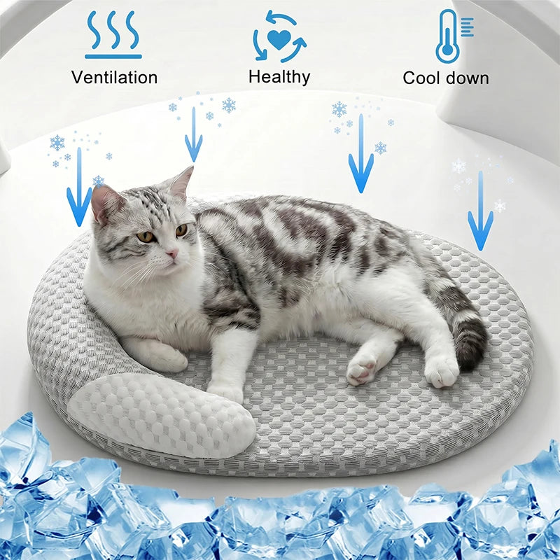 Cooling Ice Silk Pet Bed