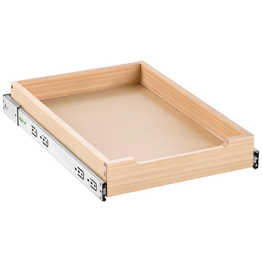 Pull-Out Cabinet Organizer with Soft-Close Wood Drawer