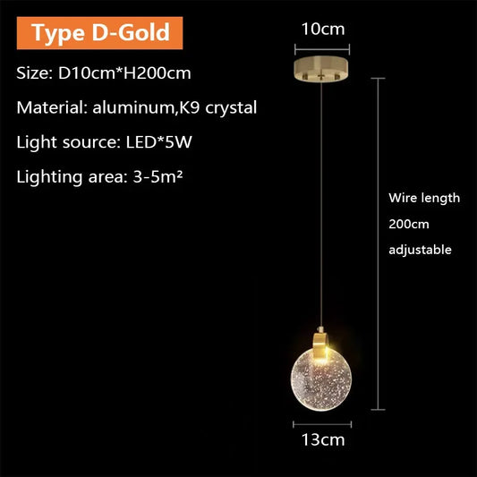 Crystal LED Pendant Light