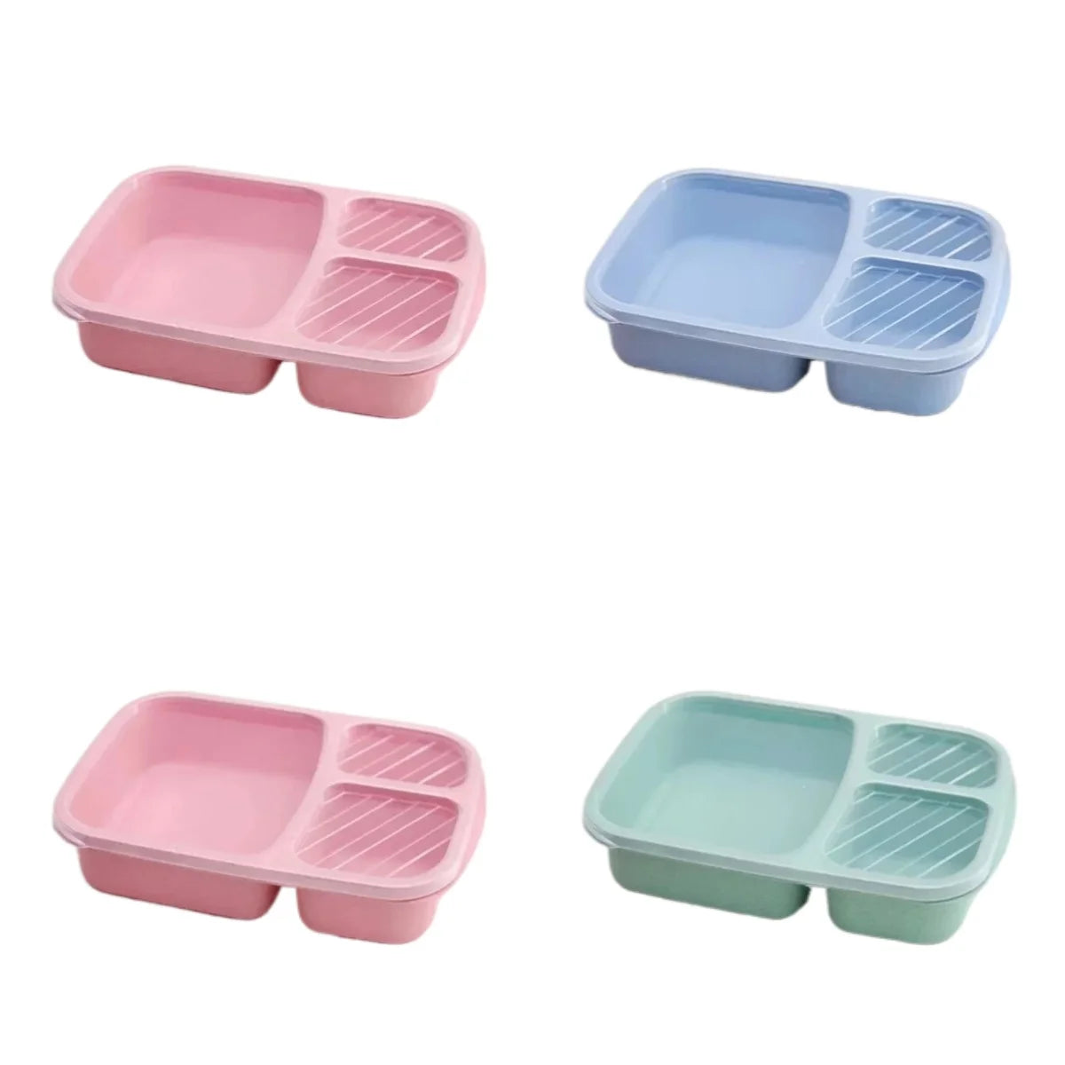 3 Compartment Food Storage Container for Meal Prep & School Lunches