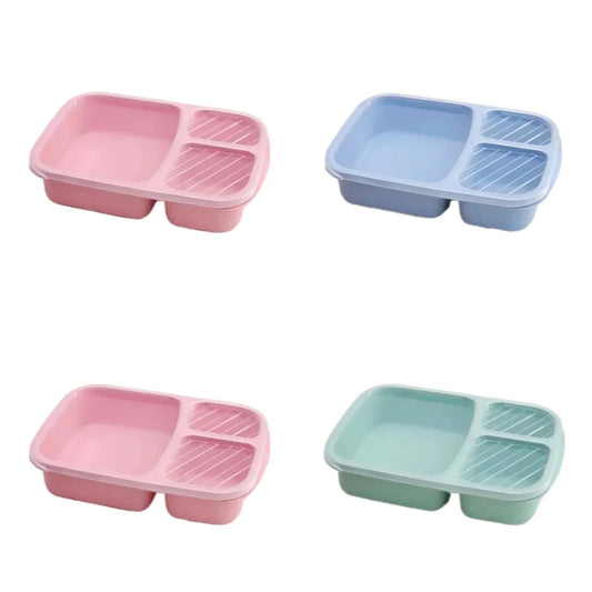 3 Compartment Food Storage Container for Meal Prep & School Lunches