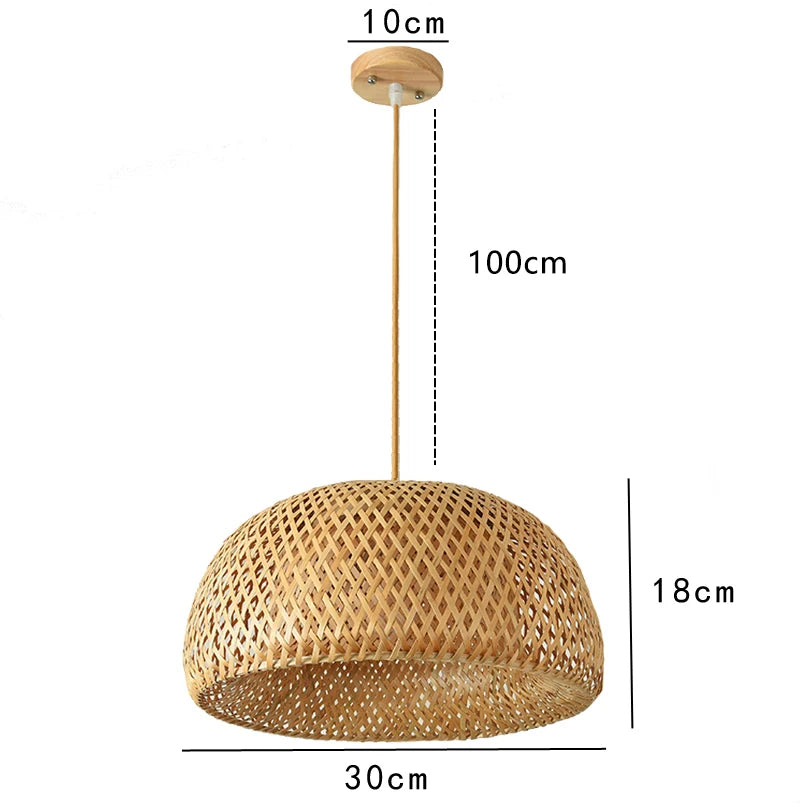 Handwoven Bamboo Pendant Light