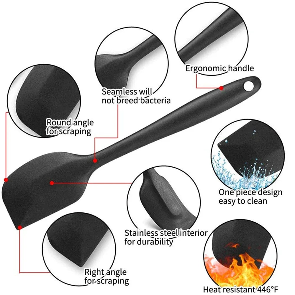 6-Piece Food Grade Silicone Spatula Set