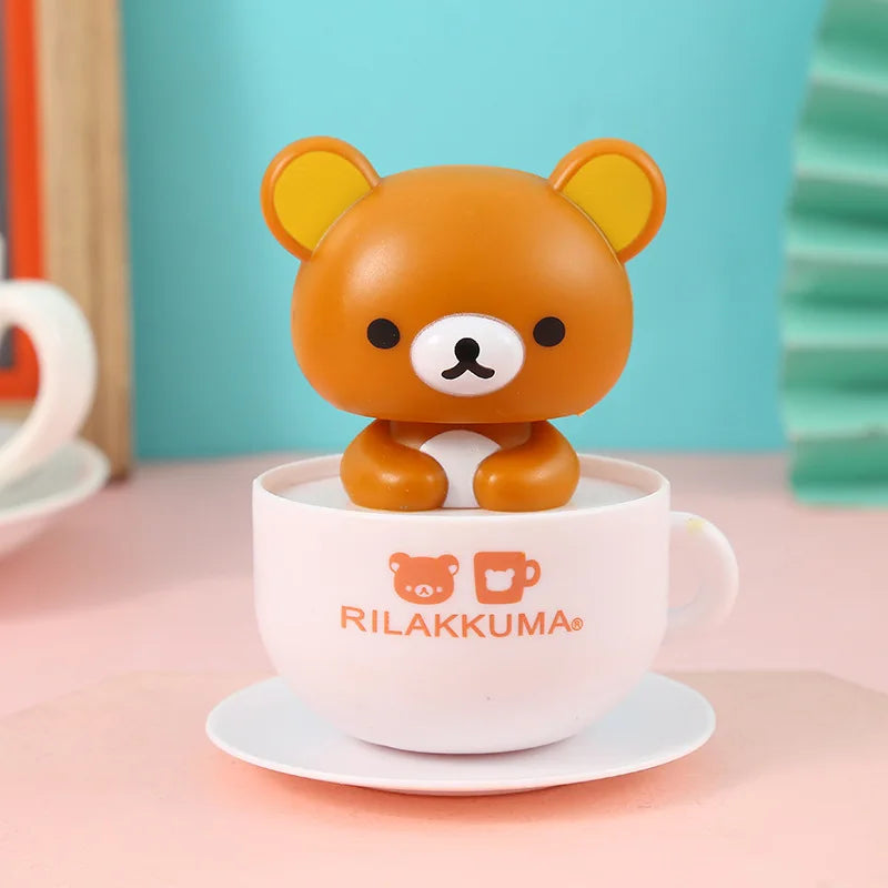 Solar Nodding Bear Figure
