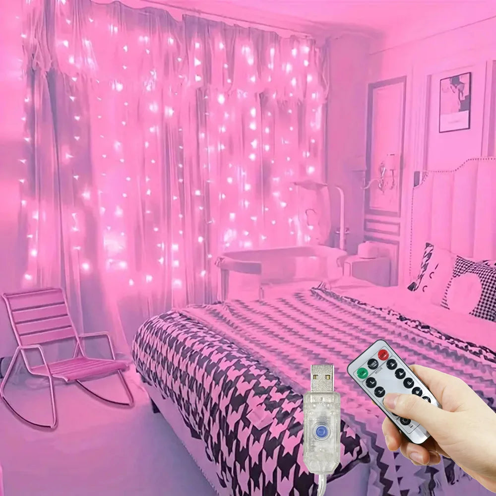 USB LED Curtain Fairy String Lights