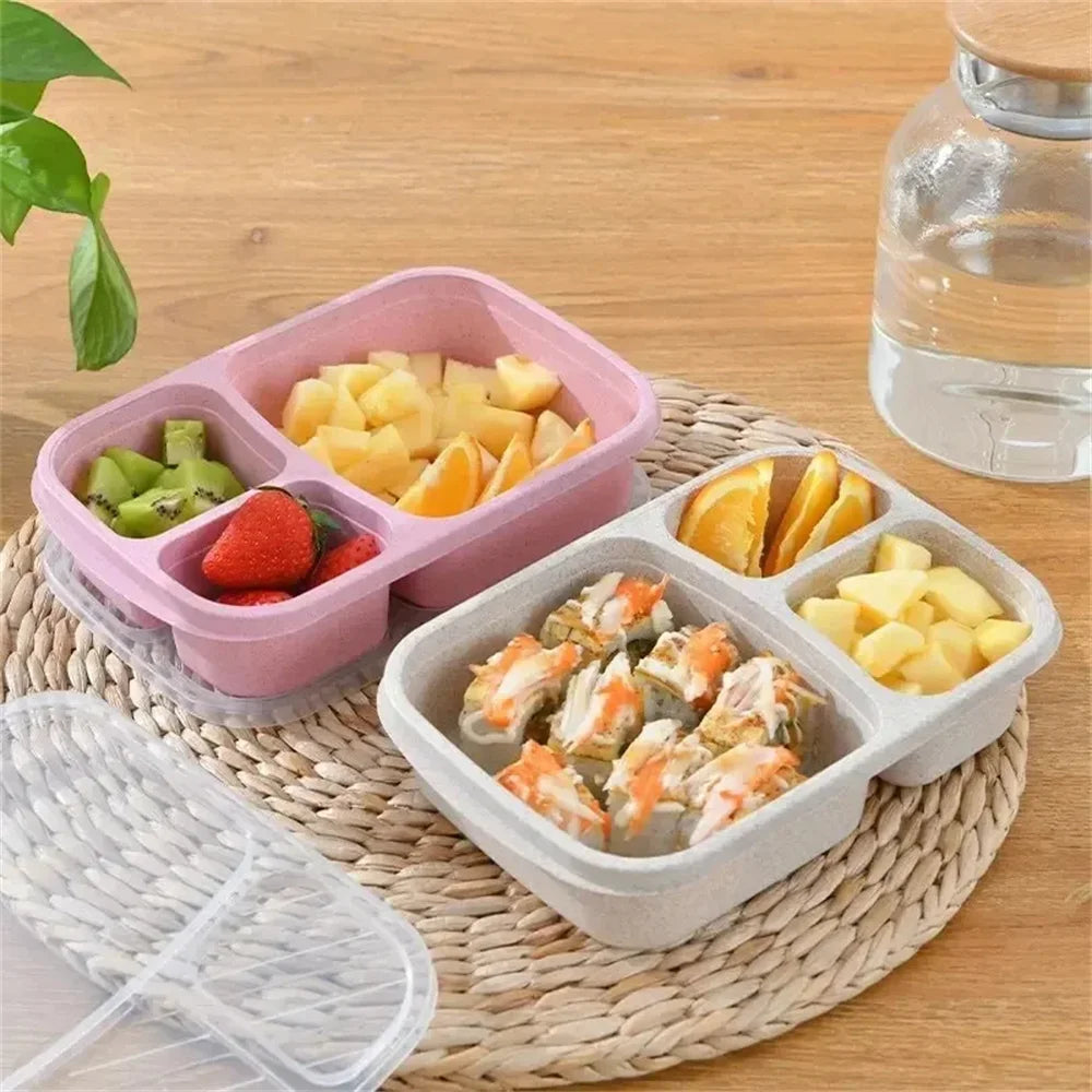 3 Compartment Food Storage Container for Meal Prep & School Lunches
