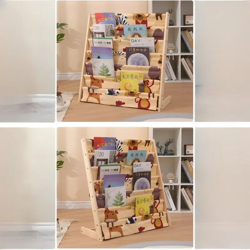 Multi-layer Wooden Kids Bookshelf