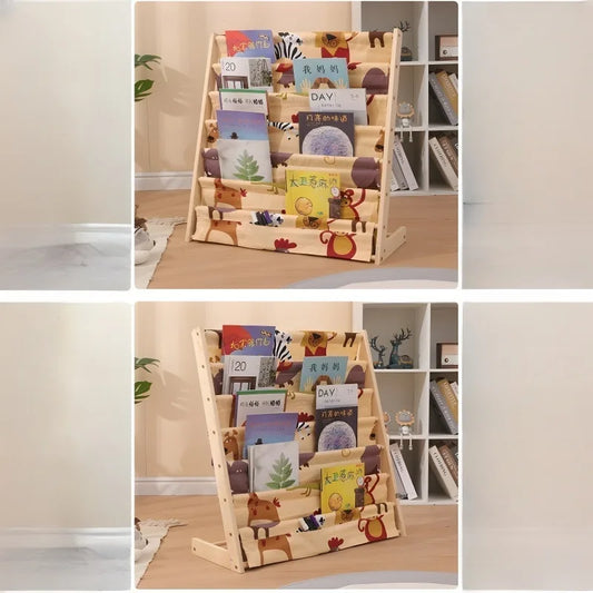Multi-layer Wooden Kids Bookshelf