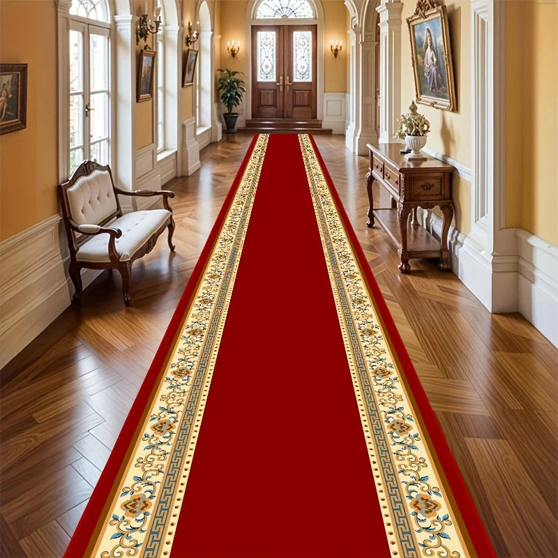Vintage Red Bohemian Runner Rug
