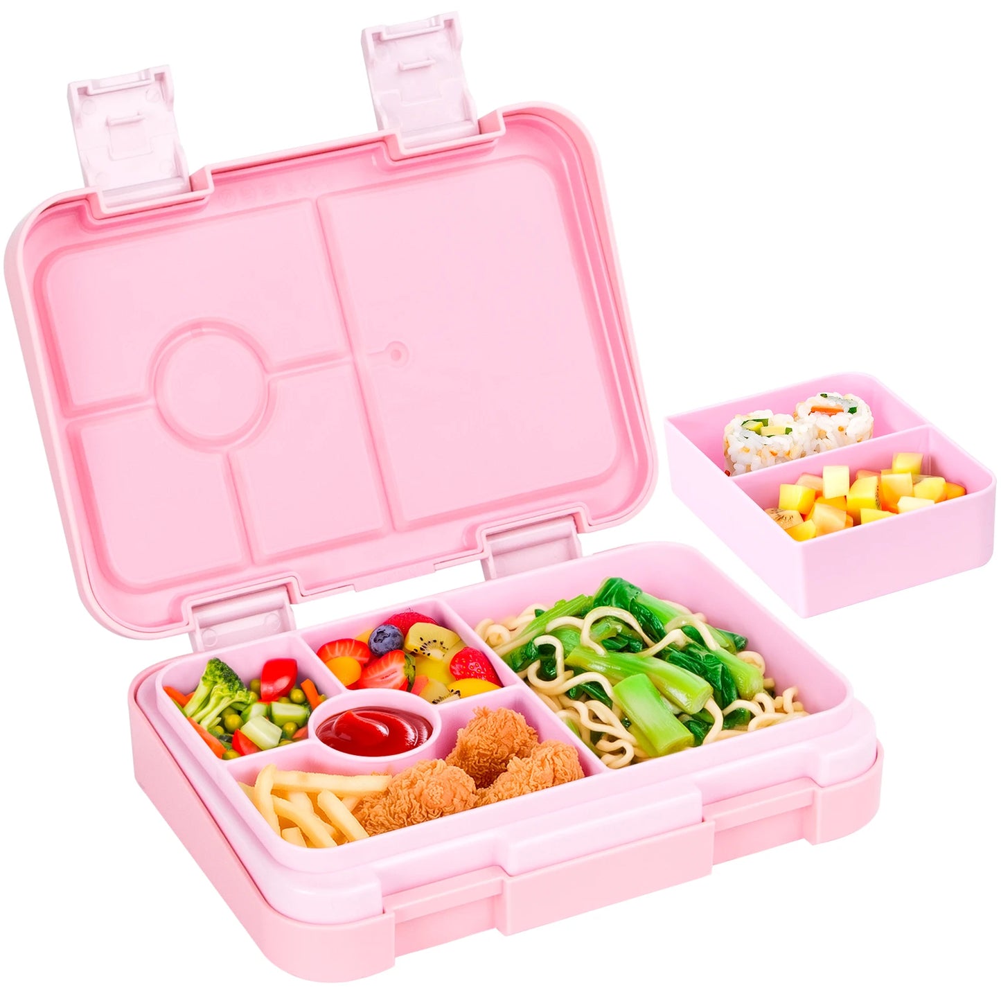 Kids Bento Lunch Box – Microwave Safe Leak-Proof Food Container for School, Travel & Snacks