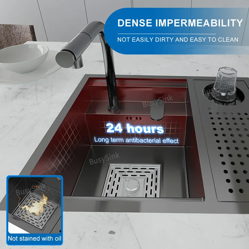 Stainless Steel Kitchen Sink with Faucet