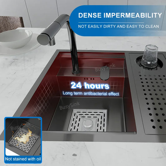 Stainless Steel Kitchen Sink with Faucet