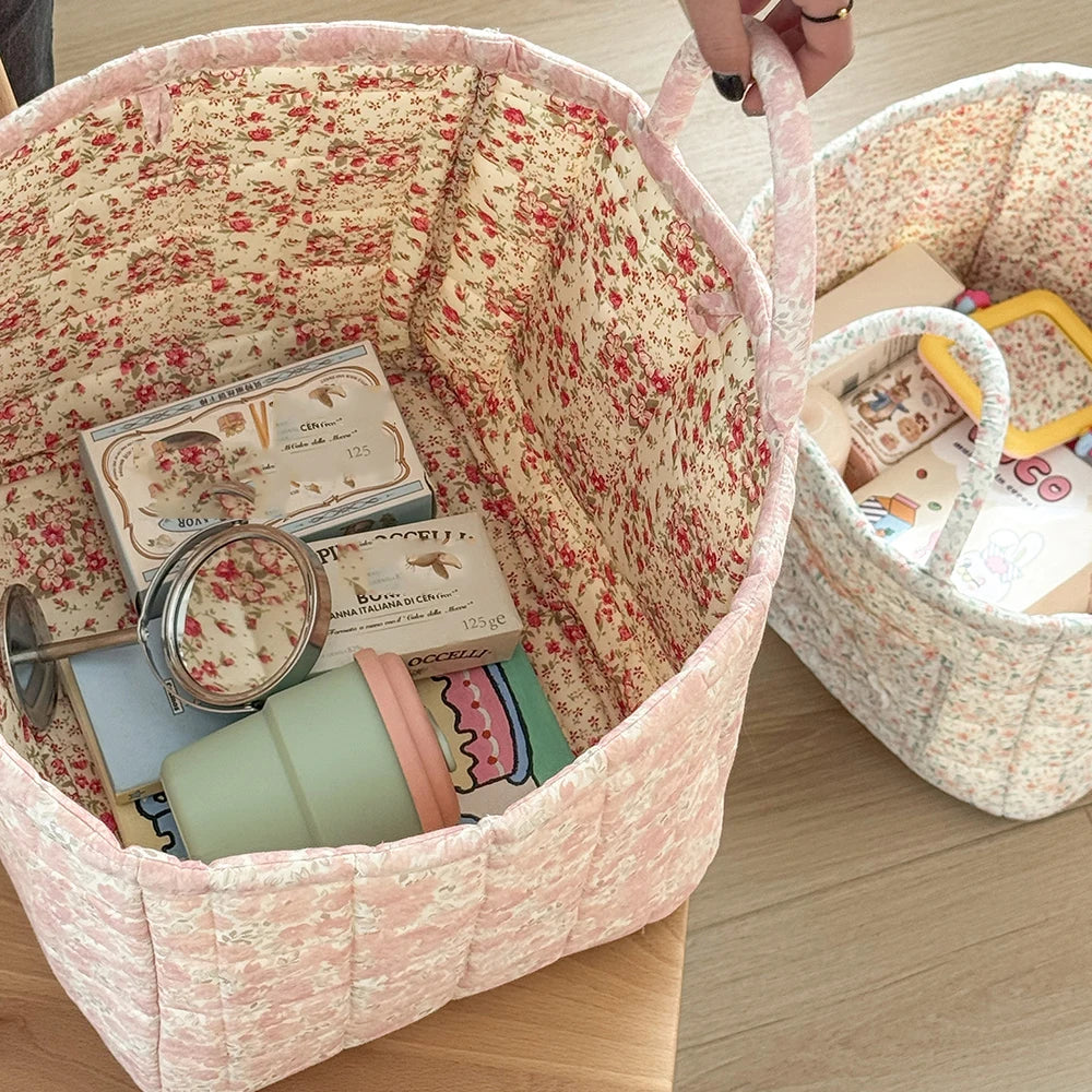 Floral Foldable Storage Basket