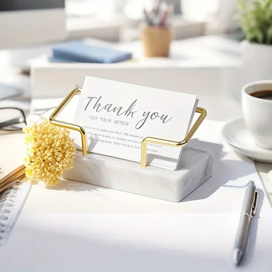 Elegant Marble Business Card Holder