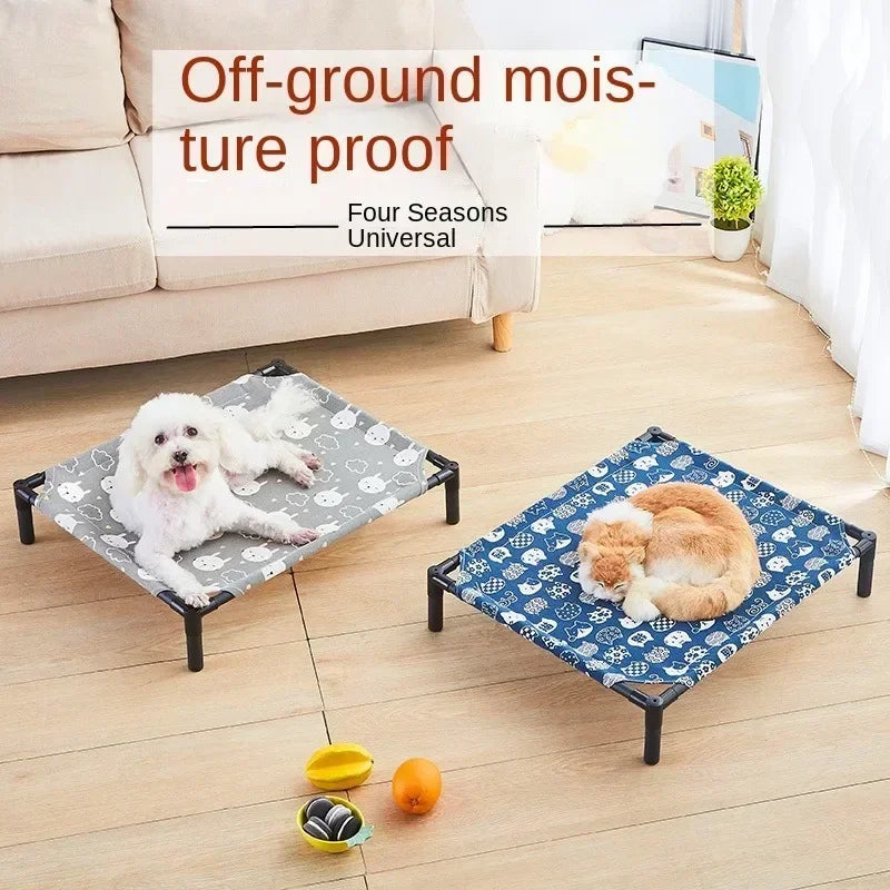 Elevated Folding Pet Bed for Dogs & Cats