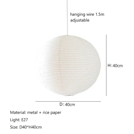 Rice Paper Pendant Light