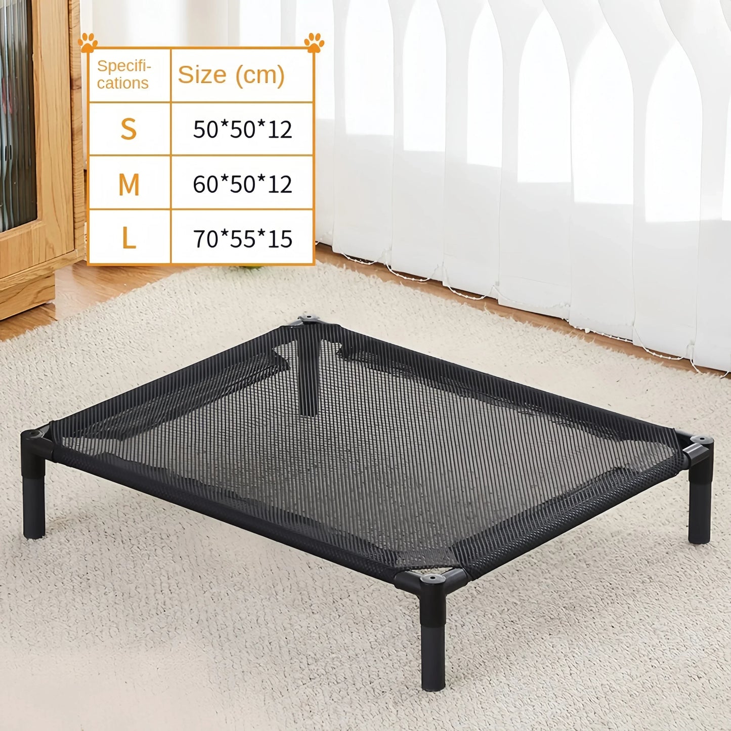 Elevated Folding Pet Bed for Dogs & Cats