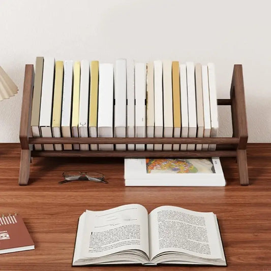 Portable Wooden Book & Magazine Organizer