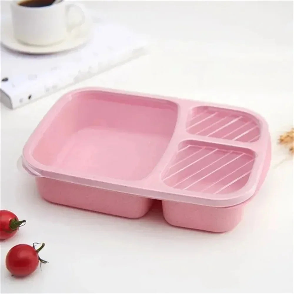 3 Compartment Food Storage Container for Meal Prep & School Lunches