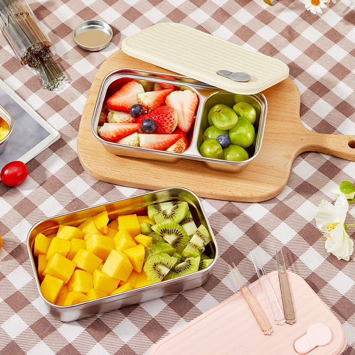 Stackable Leak-Proof Food Container for Meals, Fruits & Salads