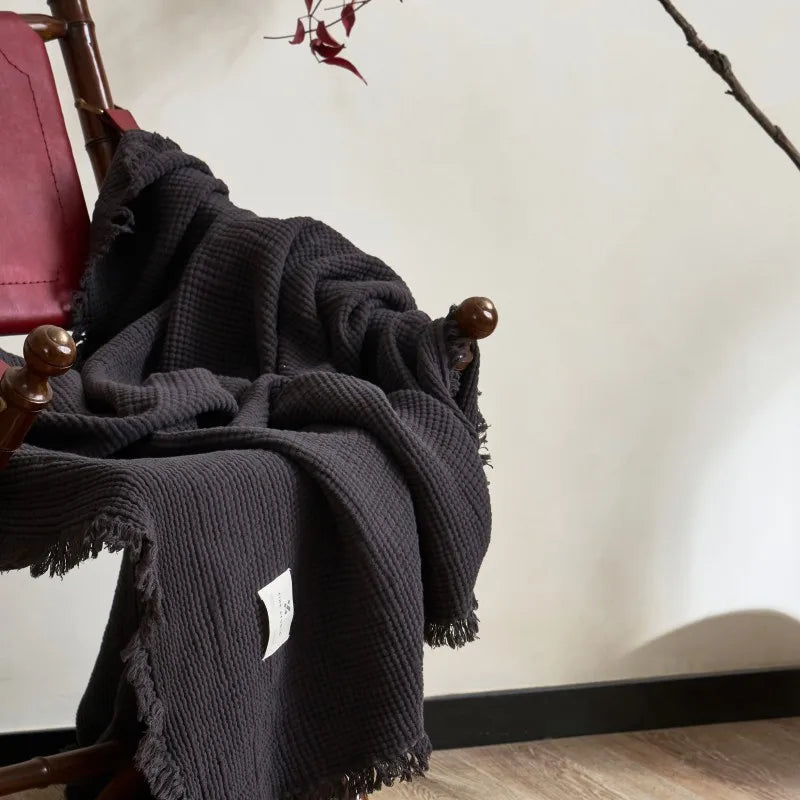 Throw Blanket with Tassels