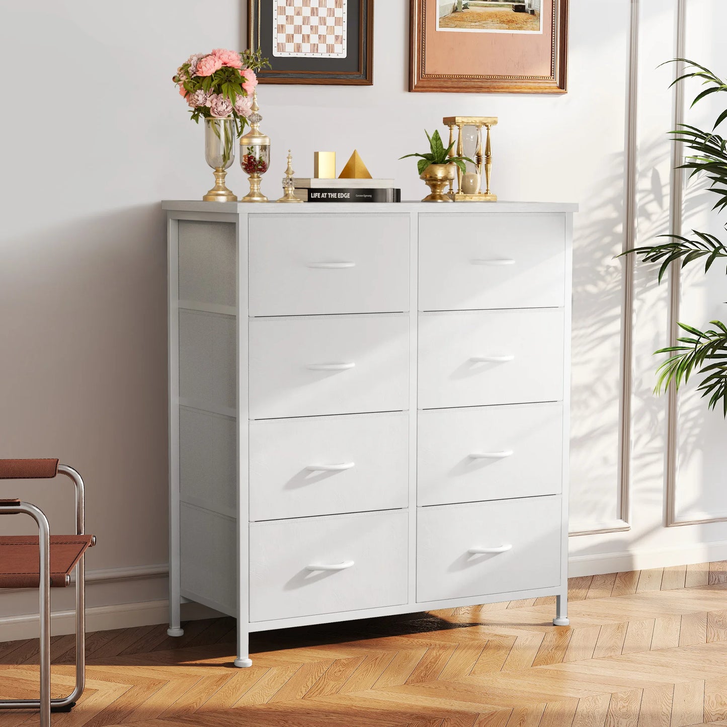 8-Drawer Fabric Dresser Storage Cabinet