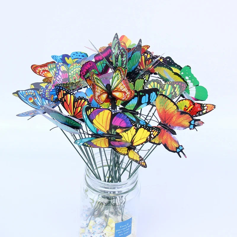 10PCS 3D Butterfly Garden Stakes