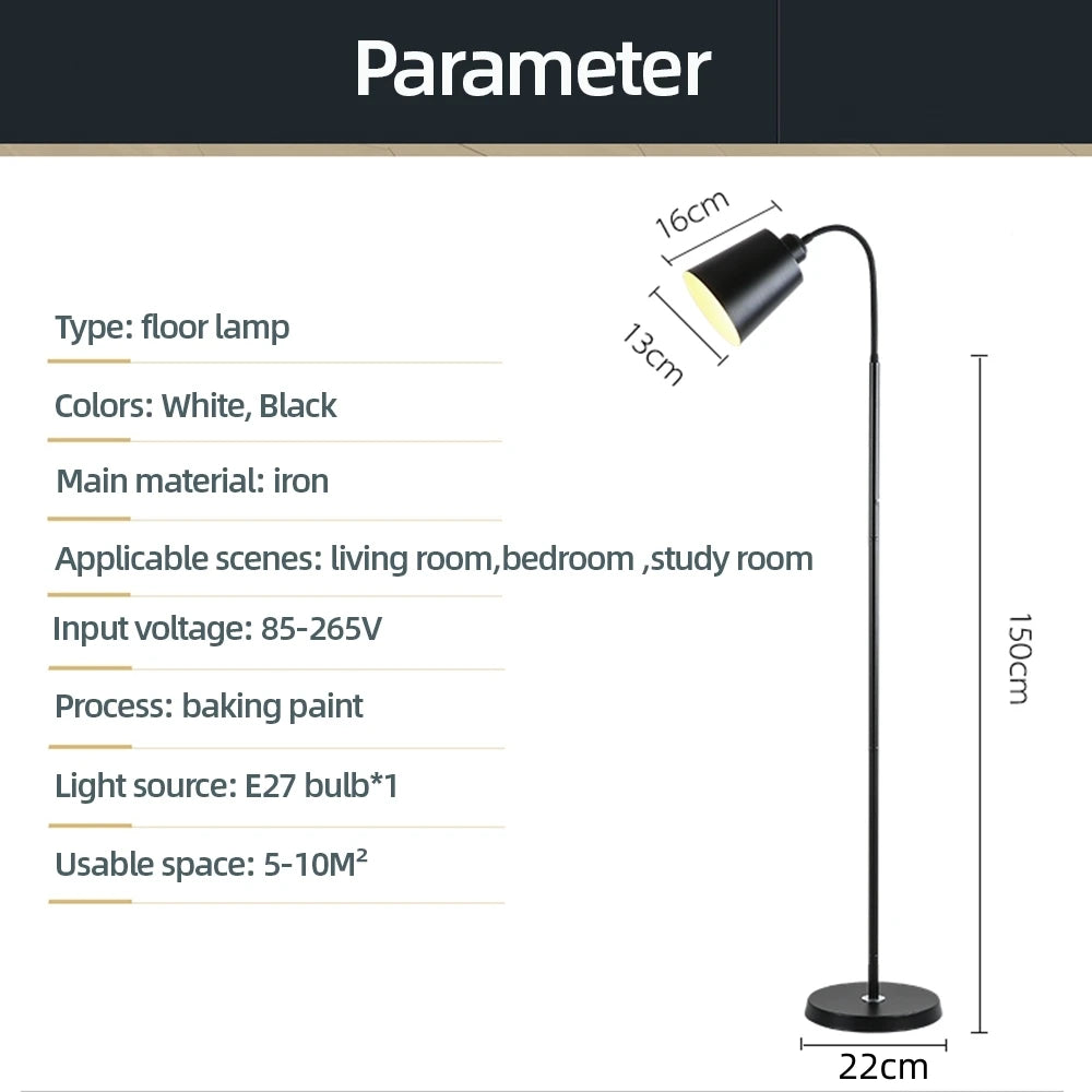 Modern Adjustable LED Floor Lamp for Reading