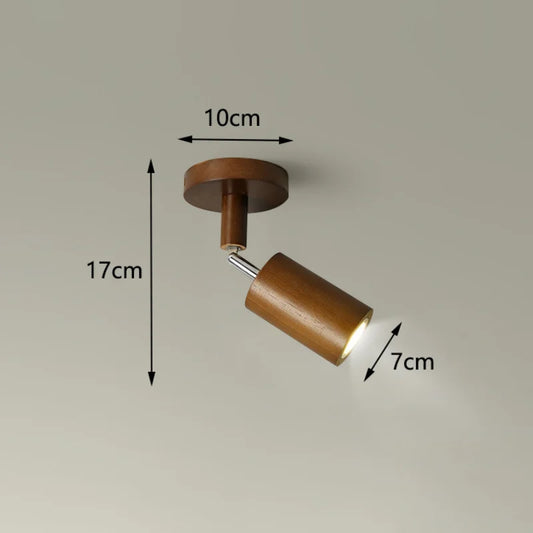 Wooden Adjustable Ceiling Spotlight