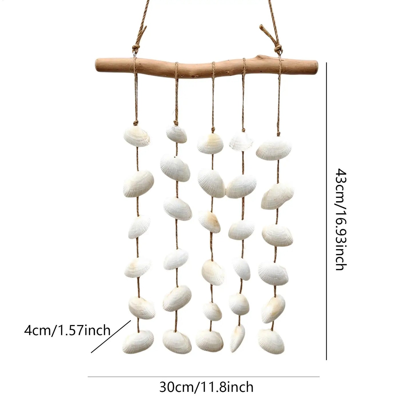 Boho Seashell Wall Hanging – Beach Home Décor