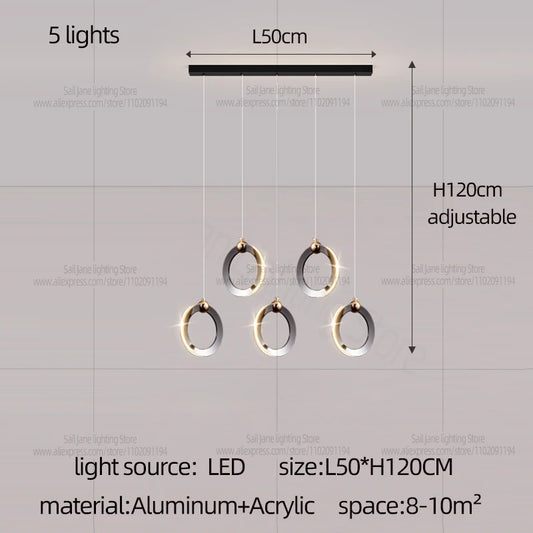 Contemporary Hanging Light for Dining & Kitchen